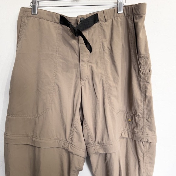 Mountain Hardwear Convertible Shorts Pants Mens Large Tan Khaki Hiking Outdoors - Picture 7 of 10